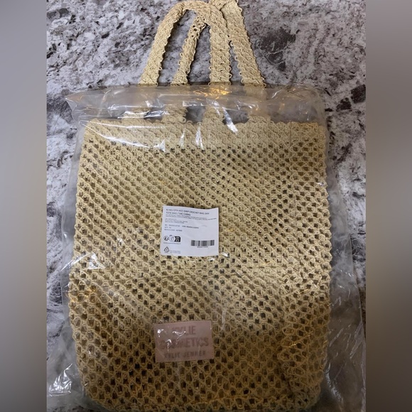 Kylie Cosmetics Handbags - Kylie Jenner Beige Crochet Tote Bag
